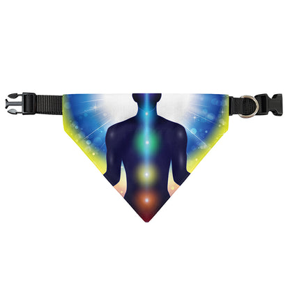 Light Of Seven Chakras Print Over The Collar Dog Bandana