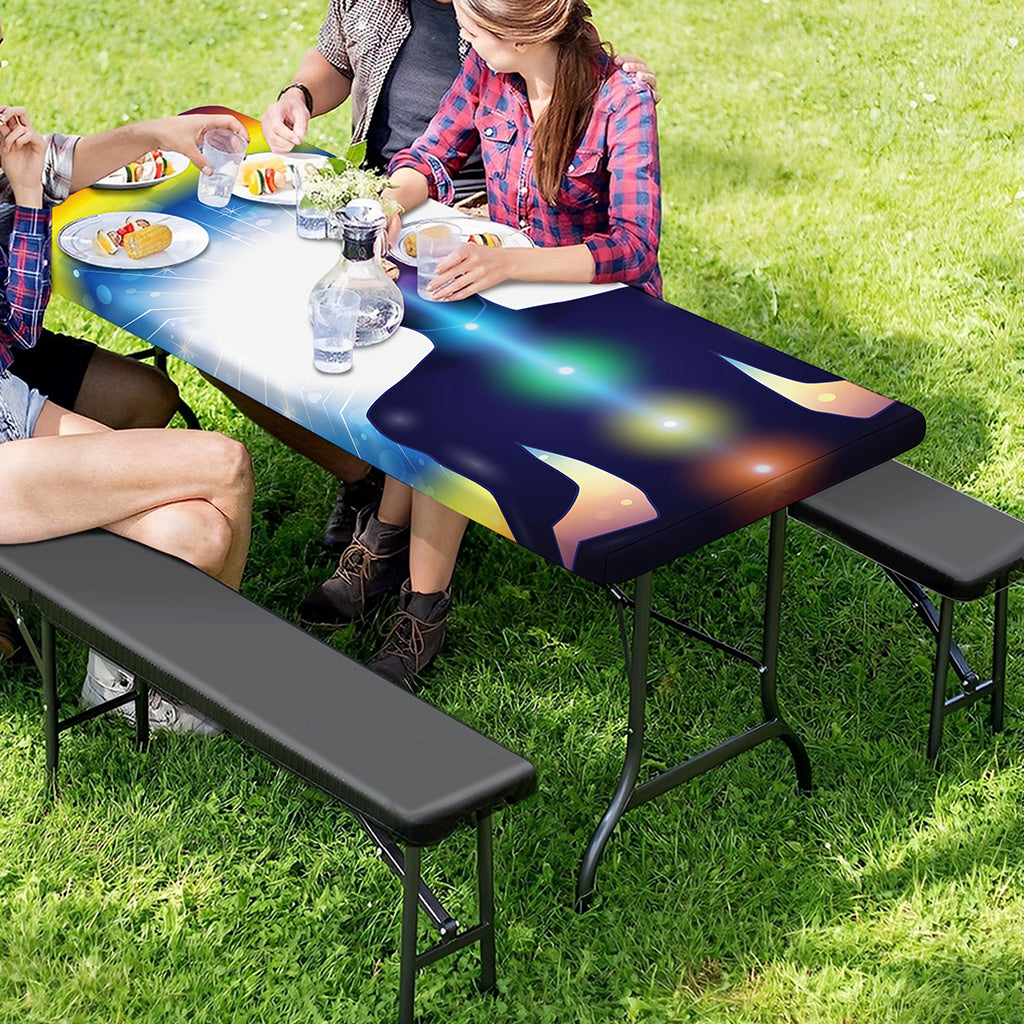 Light Of Seven Chakras Print Picnic Table Cover