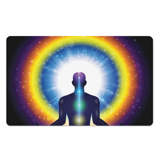 Light Of Seven Chakras Print Polyester Doormat