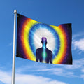 Light Of Seven Chakras Print Polyester Flag