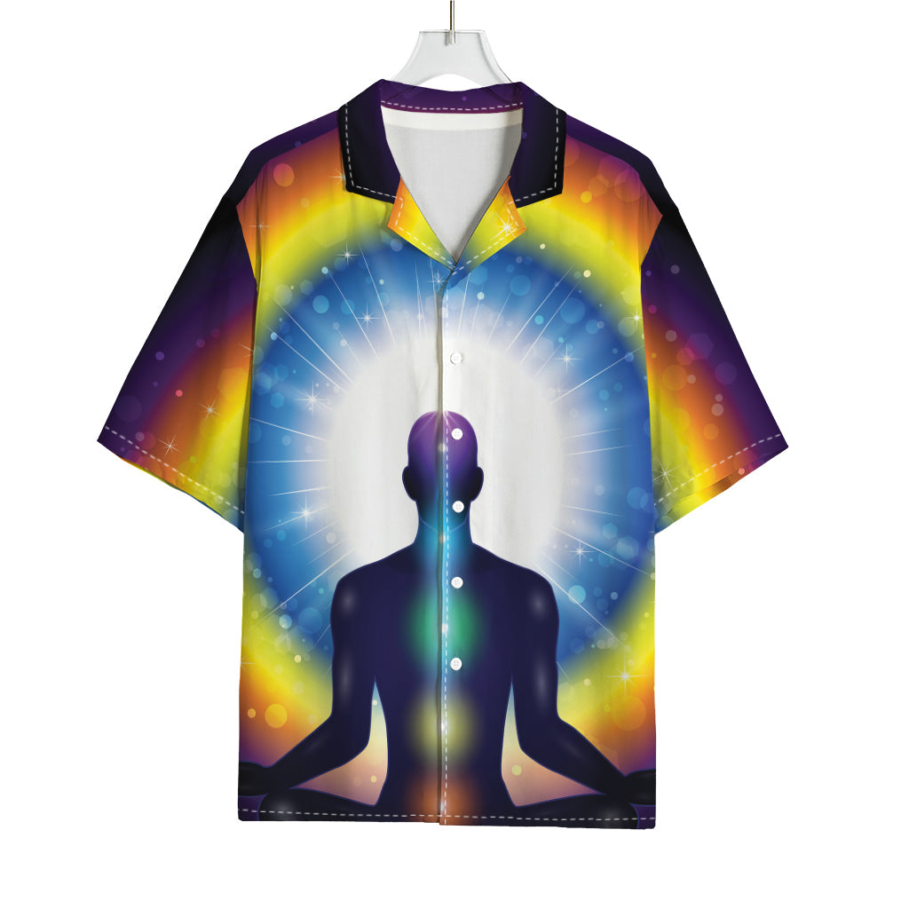 Light Of Seven Chakras Print Rayon Hawaiian Shirt