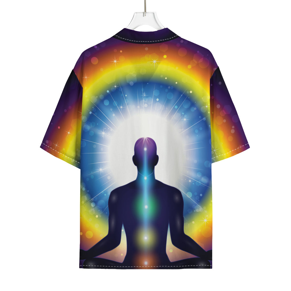 Light Of Seven Chakras Print Rayon Hawaiian Shirt