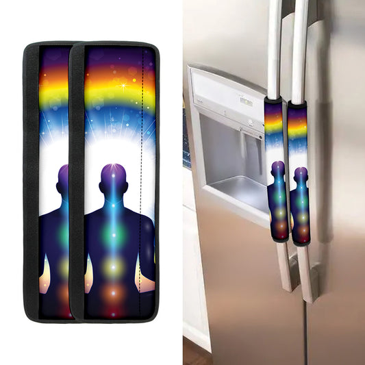 Light Of Seven Chakras Print Refrigerator Handle Covers