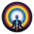 Light Of Seven Chakras Print Round Blanket
