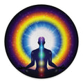 Light Of Seven Chakras Print Round Floor Mat