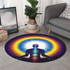 Light Of Seven Chakras Print Round Rug