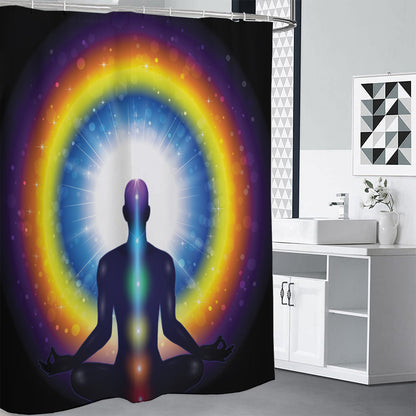Light Of Seven Chakras Print Shower Curtain