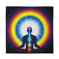 Light Of Seven Chakras Print Silk Bandana