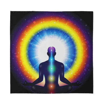 Light Of Seven Chakras Print Silk Bandana