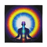 Light Of Seven Chakras Print Silk Bandana