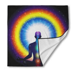 Light Of Seven Chakras Print Silk Bandana