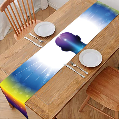 Light Of Seven Chakras Print Table Runner