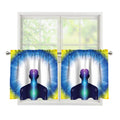 Light Of Seven Chakras Print Tier Curtains