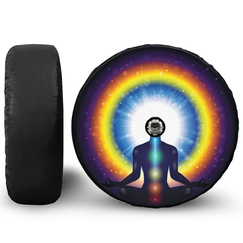 Light Of Seven Chakras Print Tire Cover With Camera Hole