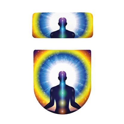 Light Of Seven Chakras Print Toilet Lid And Tank Cover Set