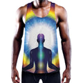 Light Of Seven Chakras Print Men's Workout Tank Top