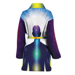 Light Of Seven Chakras Print Women's Bathrobe