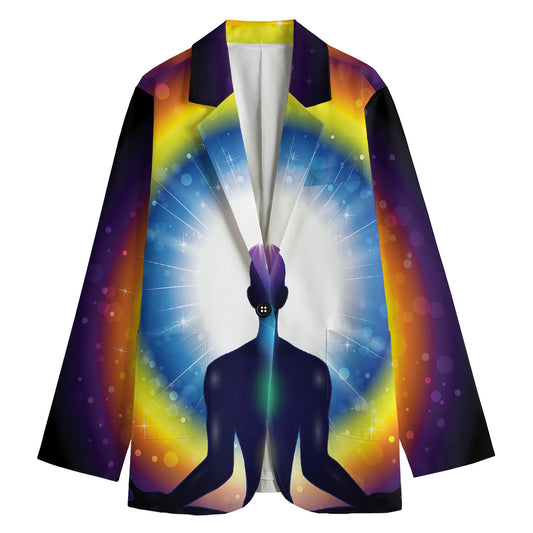 Light Of Seven Chakras Print Women's Blazer