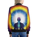 Light Of Seven Chakras Print Women's Bomber Jacket