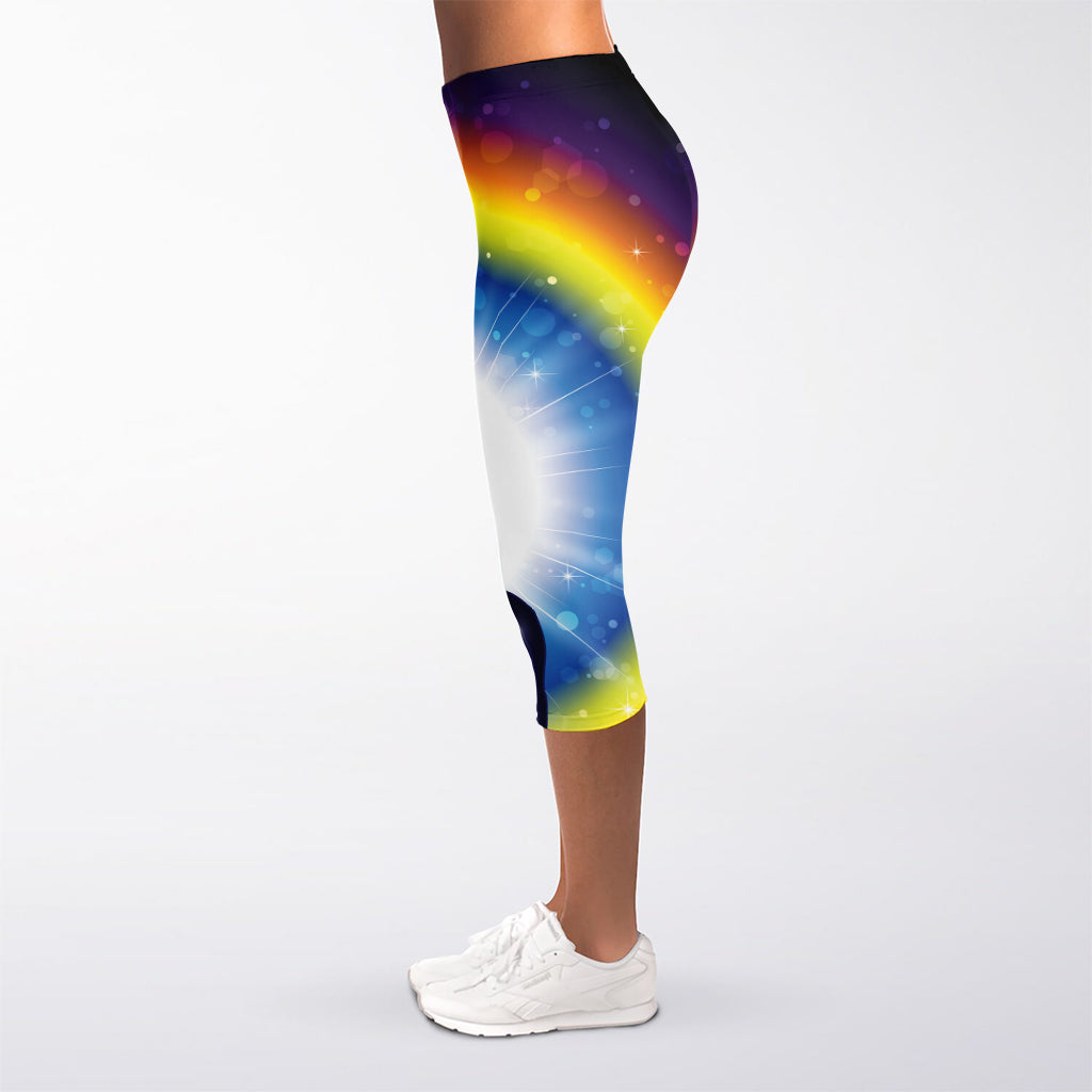 Light Of Seven Chakras Print Women's Capri Leggings