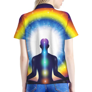 Light Of Seven Chakras Print Women's Polo Shirt