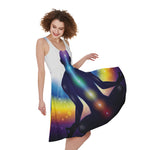 Light Of Seven Chakras Print Women's Sleeveless Dress
