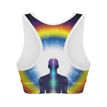 Light Of Seven Chakras Print Women's Sports Bra
