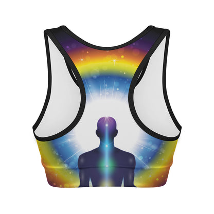 Light Of Seven Chakras Print Women's Sports Bra
