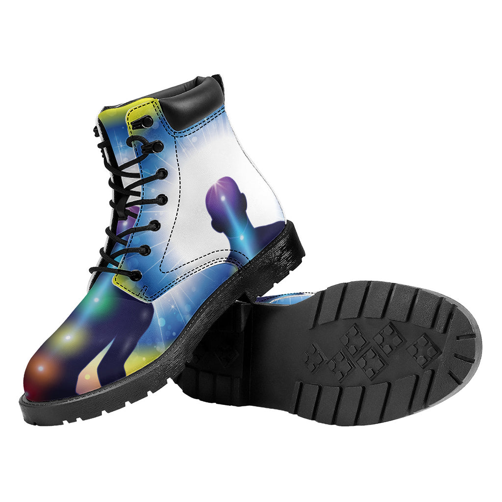 Light Of Seven Chakras Print Work Boots