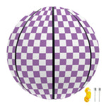 Light Purple And White Checkered Print Basketball