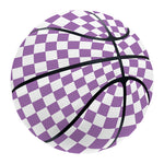 Light Purple And White Checkered Print Basketball
