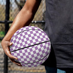 Light Purple And White Checkered Print Basketball