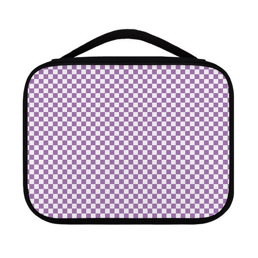 Light Purple And White Checkered Print Classic Bible Case