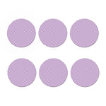 Light Purple And White Checkered Print Coaster Set