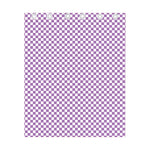 Light Purple And White Checkered Print Curtain