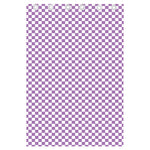 Light Purple And White Checkered Print Curtain