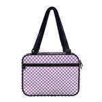 Light Purple And White Checkered Print Double Strap Bible Bag