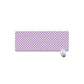 Light Purple And White Checkered Print Extended Mouse Pad
