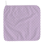 Light Purple And White Checkered Print Hand Towel