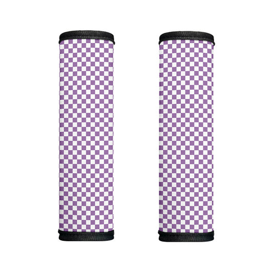 Light Purple And White Checkered Print Handle Covers