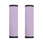 Light Purple And White Checkered Print Handle Covers