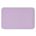 Light Purple And White Checkered Print Indoor Door Mat