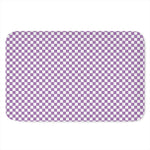 Light Purple And White Checkered Print Indoor Door Mat