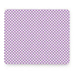 Light Purple And White Checkered Print Mouse Pad