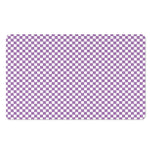 Light Purple And White Checkered Print Polyester Doormat