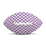 Light Purple And White Checkered Print Rugby Ball
