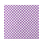 Light Purple And White Checkered Print Silk Bandana