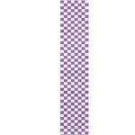Light Purple And White Checkered Print Table Runner