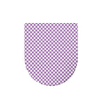 Light Purple And White Checkered Print Toilet Lid Cover