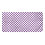 Light Purple And White Checkered Print Towel